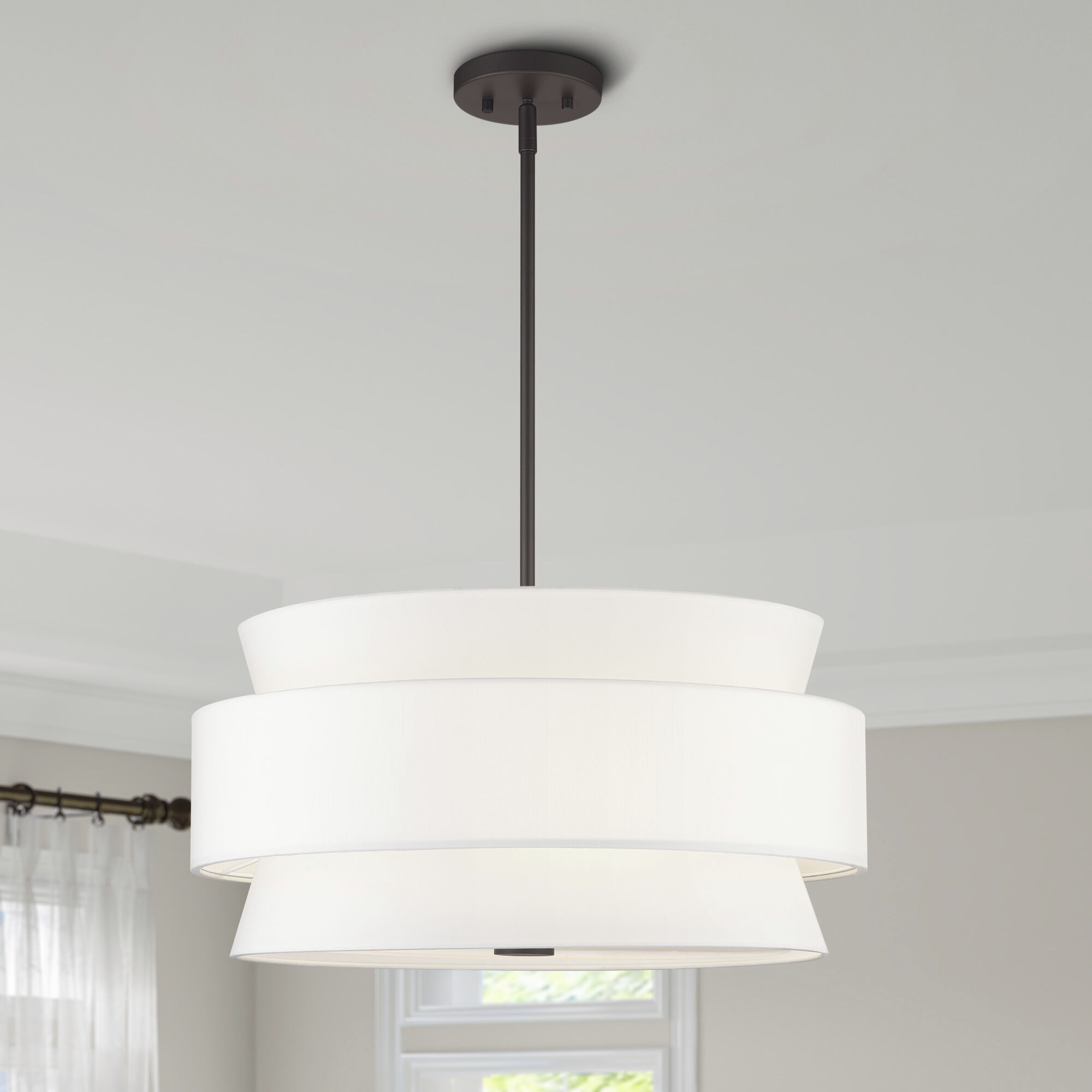 Fontana 5 Light 22 inch Bronze Pendant Chandelier Ceiling Light