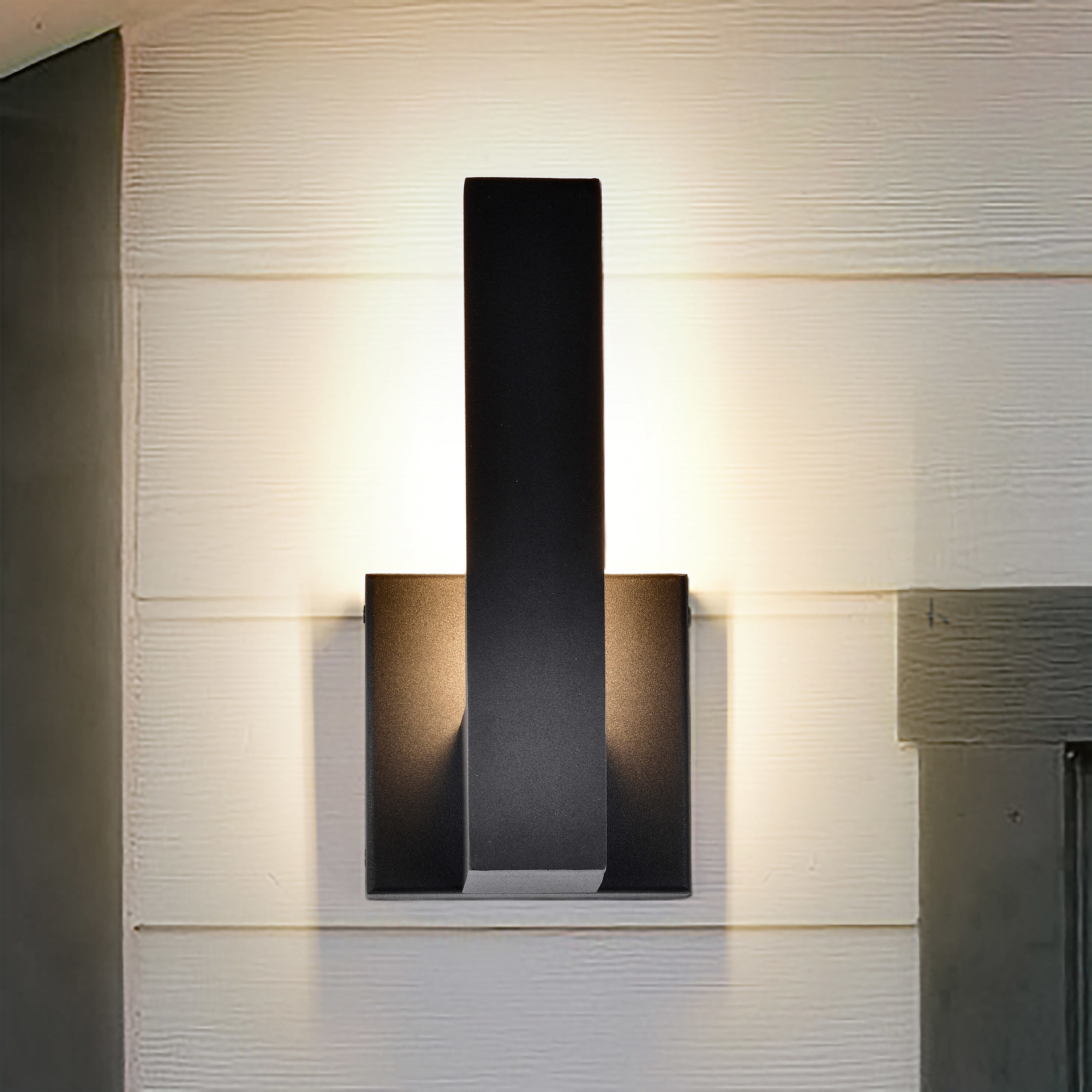 Raven LED 10 inch Textured Matte Black Outdoor Wall Sconce