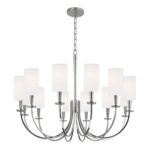 Mason 12 Light 34.5 inch Polished Nickel Chandelier Ceiling Light