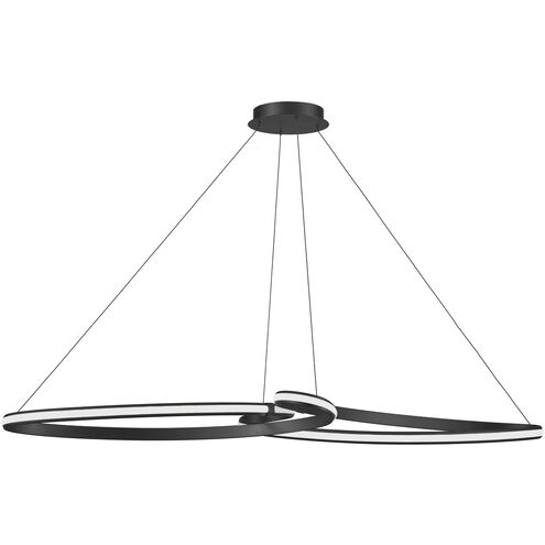 Nola LED 60 inch Matte Black Horizontal Pendant Ceiling Light