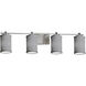 Textile 34 inch Brushed Nickel Bath Bar Wall Light