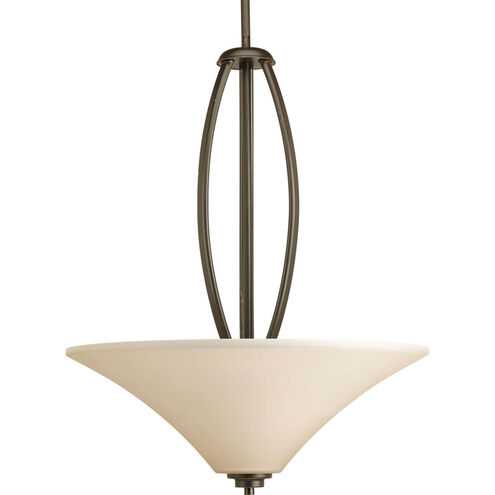 Joy 3 Light 20 inch Antique Bronze Pendant Ceiling Light in Etched Light Umber