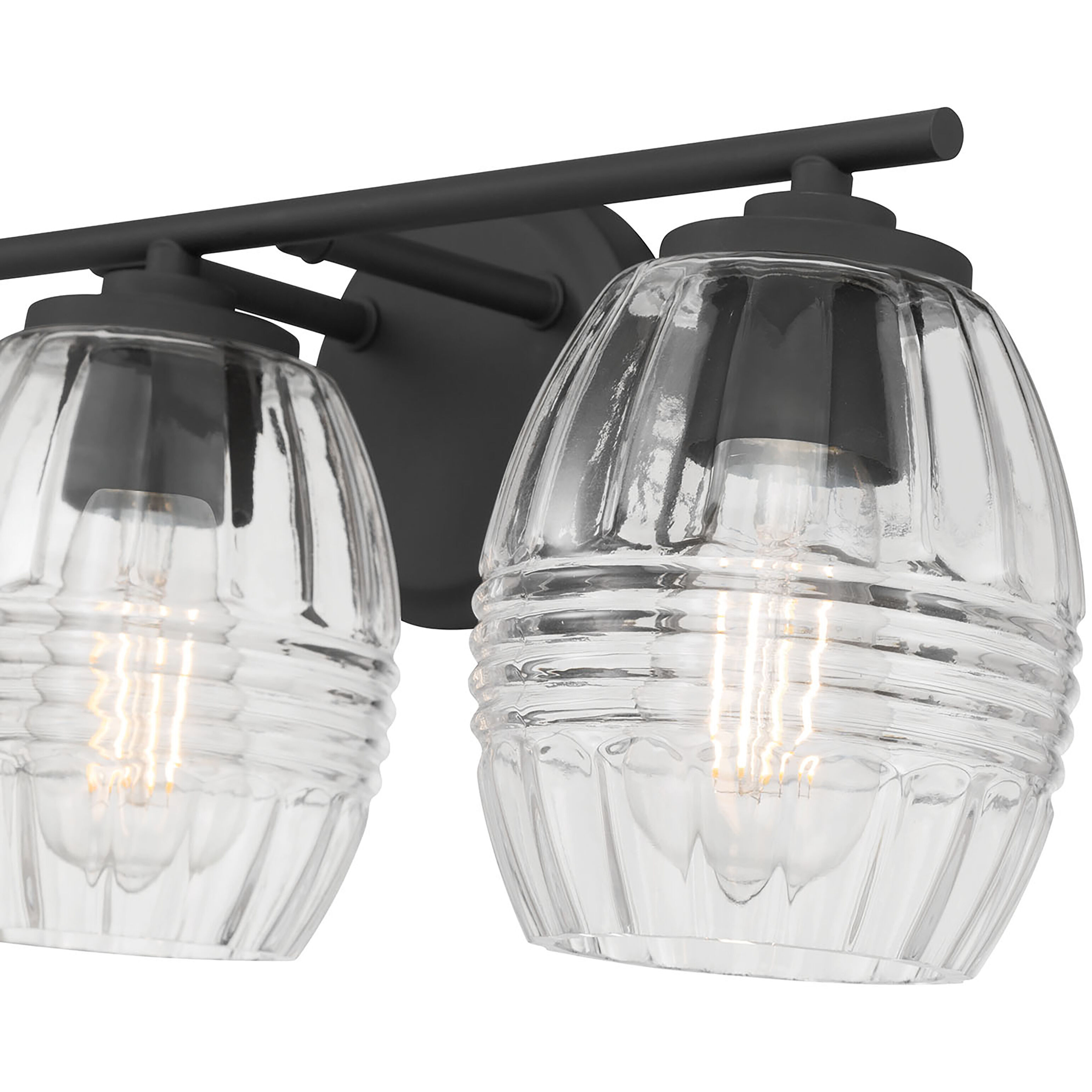 Miravelle 3 Light 22.25 inch Matte Black Bathroom Vanity Light Wall Light