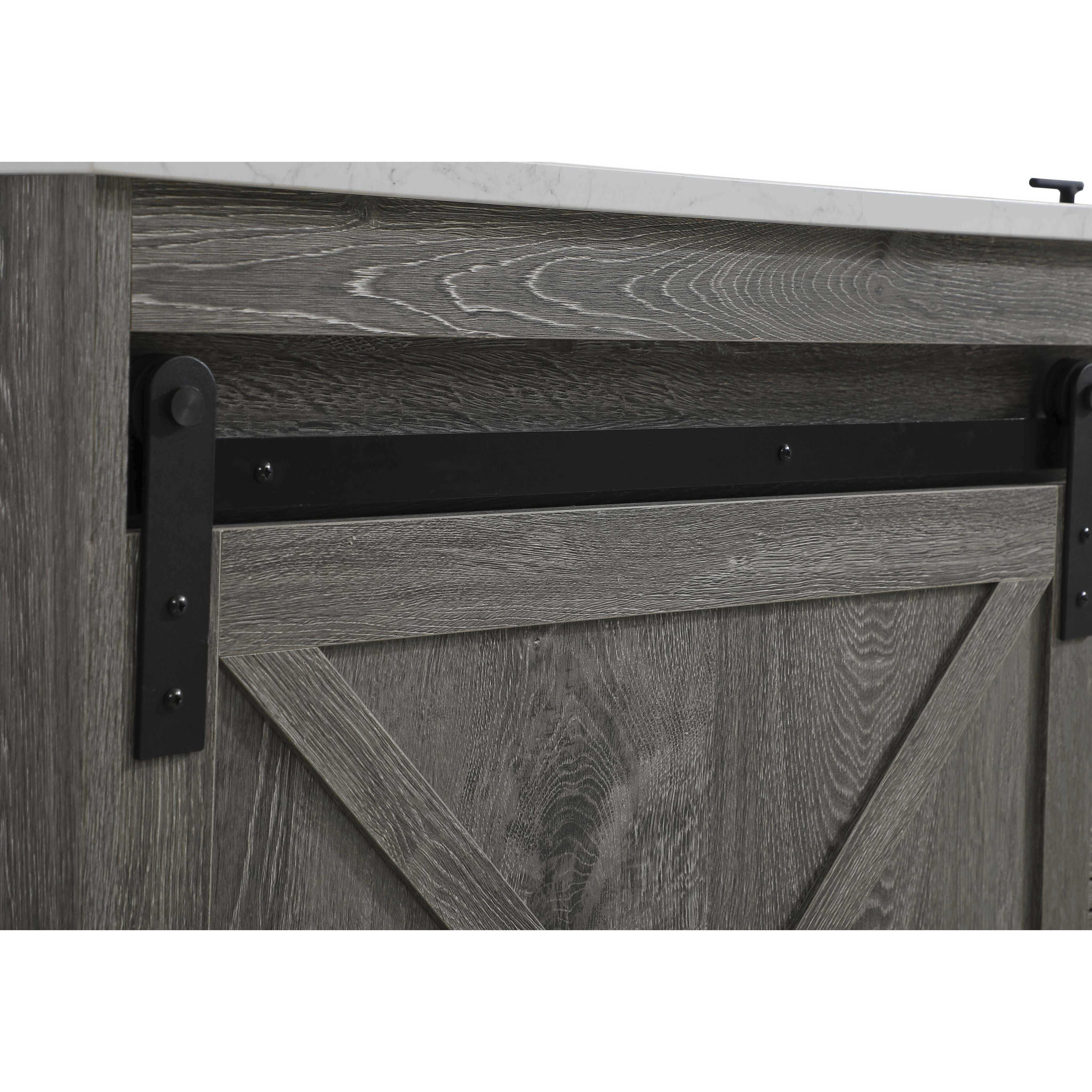Austin 60 X 34 inch Rustic Grey Bathroom Vanity Cabinet