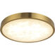 Alora Mood Evelyn 9 inch Brushed Gold and Alabaster Flush Mount Ceiling Light