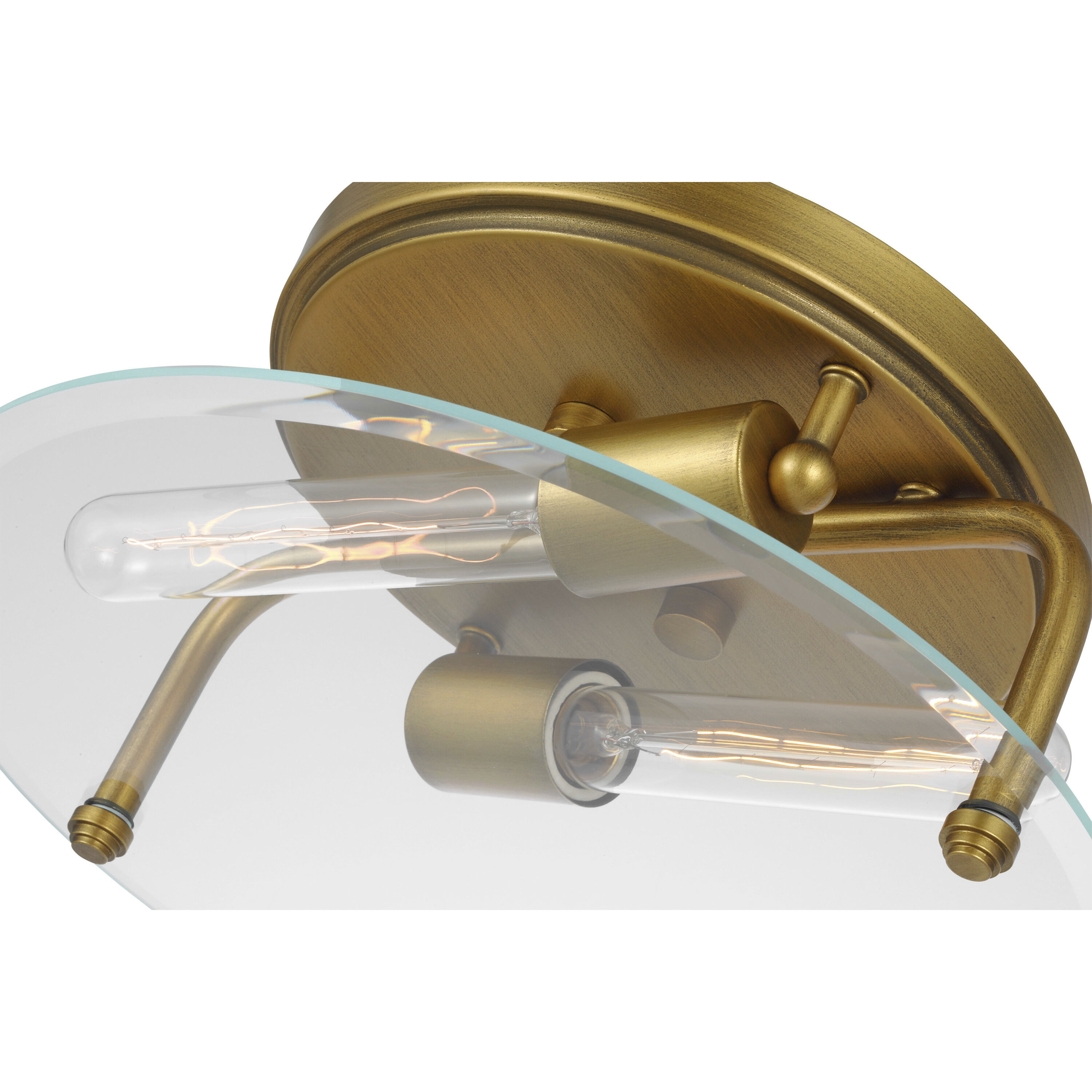 Teton 2 Light 13 inch Natural Brass Flush Mount Ceiling Light