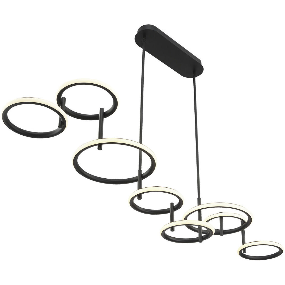 Giro LED 13.5 inch Black Chandelier Ceiling Light