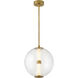 Elin LED 14 inch Lacquered Brass Pendant Ceiling Light