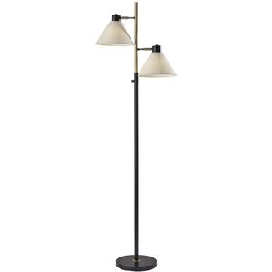 Matthew 69 inch 100.00 watt Black / Antique Brass Accent Tree Lamp Portable Light