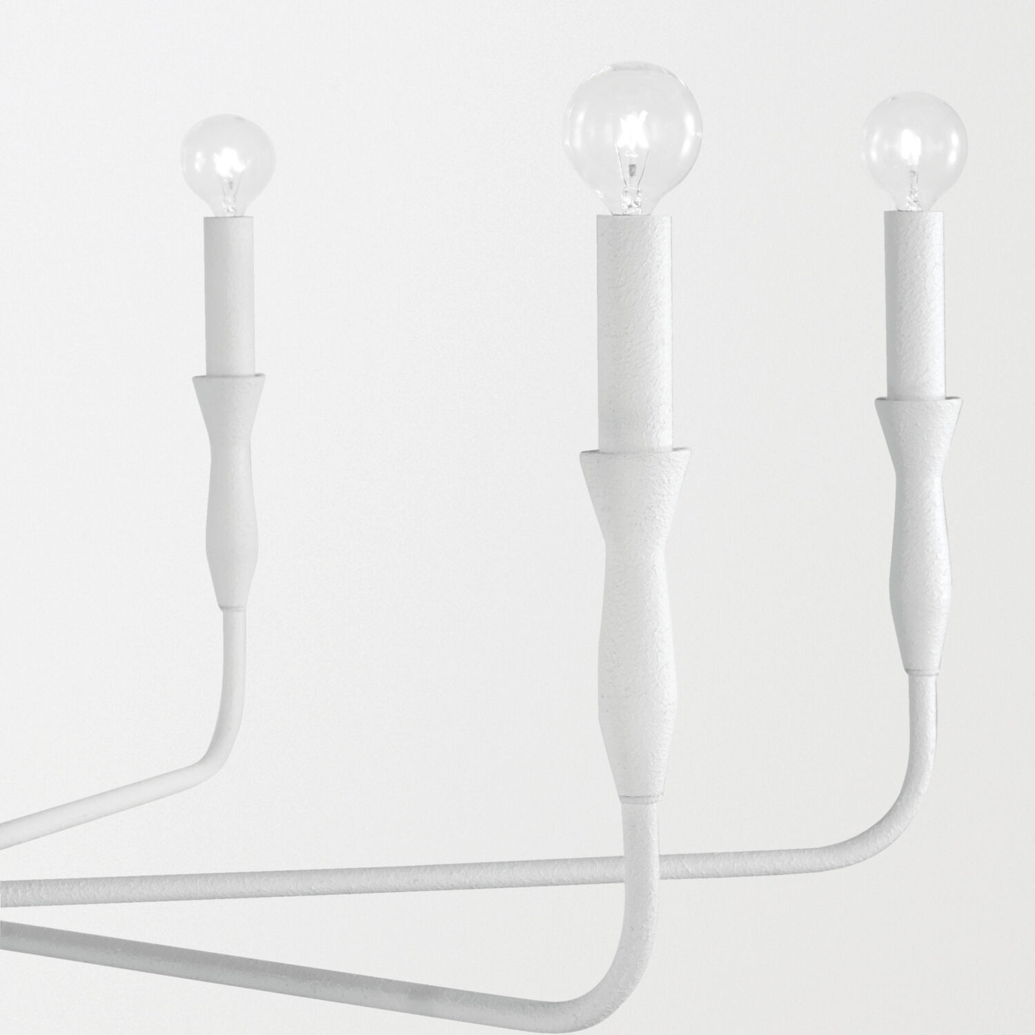 Paloma 6 Light 41 inch Textured White Chandelier Ceiling Light