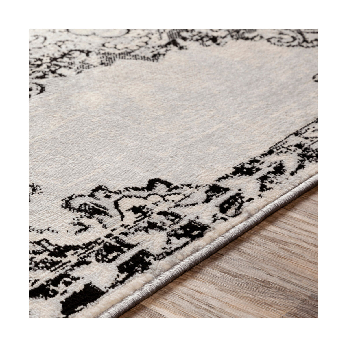 Monaco 87 X 63 inch Silver Gray/Medium Gray/Cream/Black Rugs