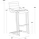Webber 38.75 inch Bravo Cognac Barstool, Set Of 2