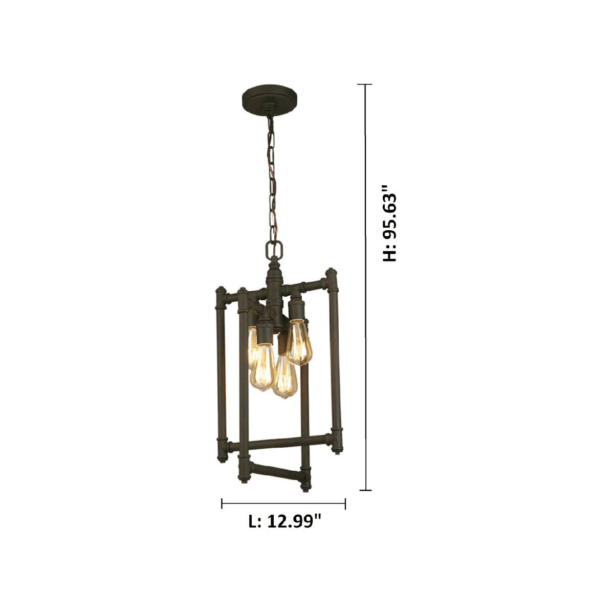 Wymer 4 Light 12.99 inch Matte Bronze Foyer Pendant Ceiling Light