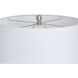 Deda 35.5 inch 60 watt Frosted White and Polished Steel Table Lamp Portable Light