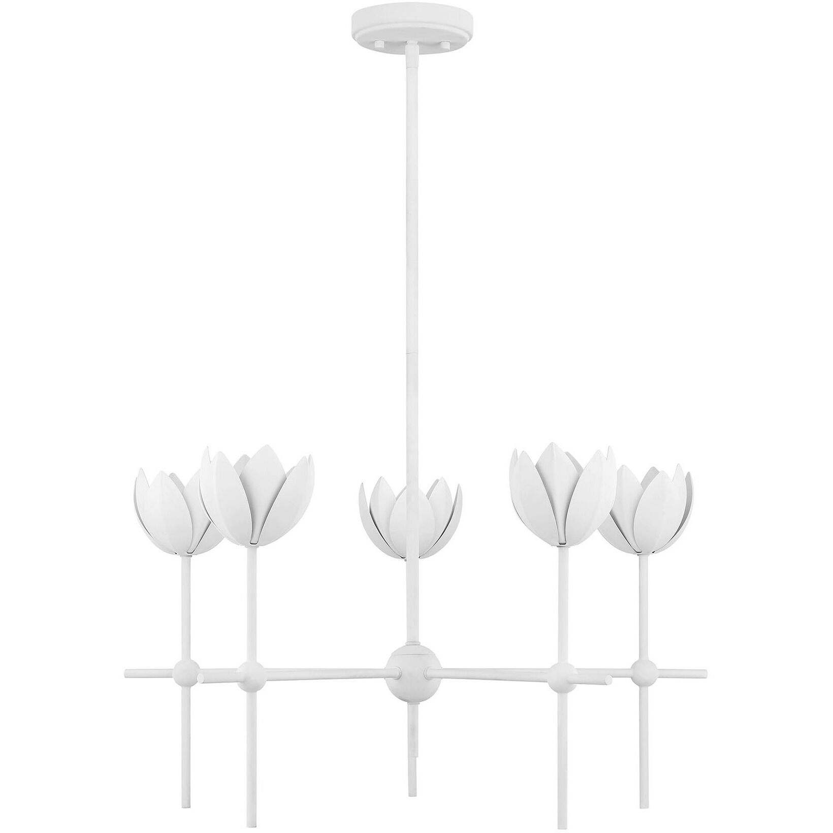 Bohemian LED 26 inch Bisque White Chandelier Ceiling Light