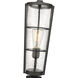 Helix 1 Light 21.25 inch Black Outdoor Pier Mounted Fixture