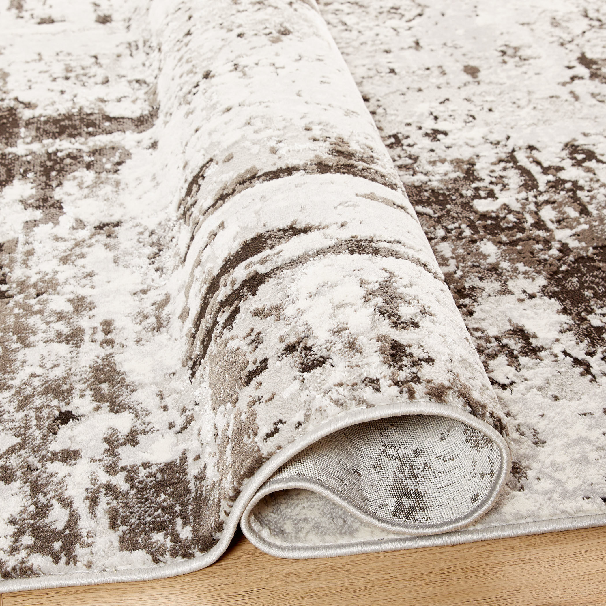 Ayda 90 X 63 inch Black/Grey Rug in 5 x 7