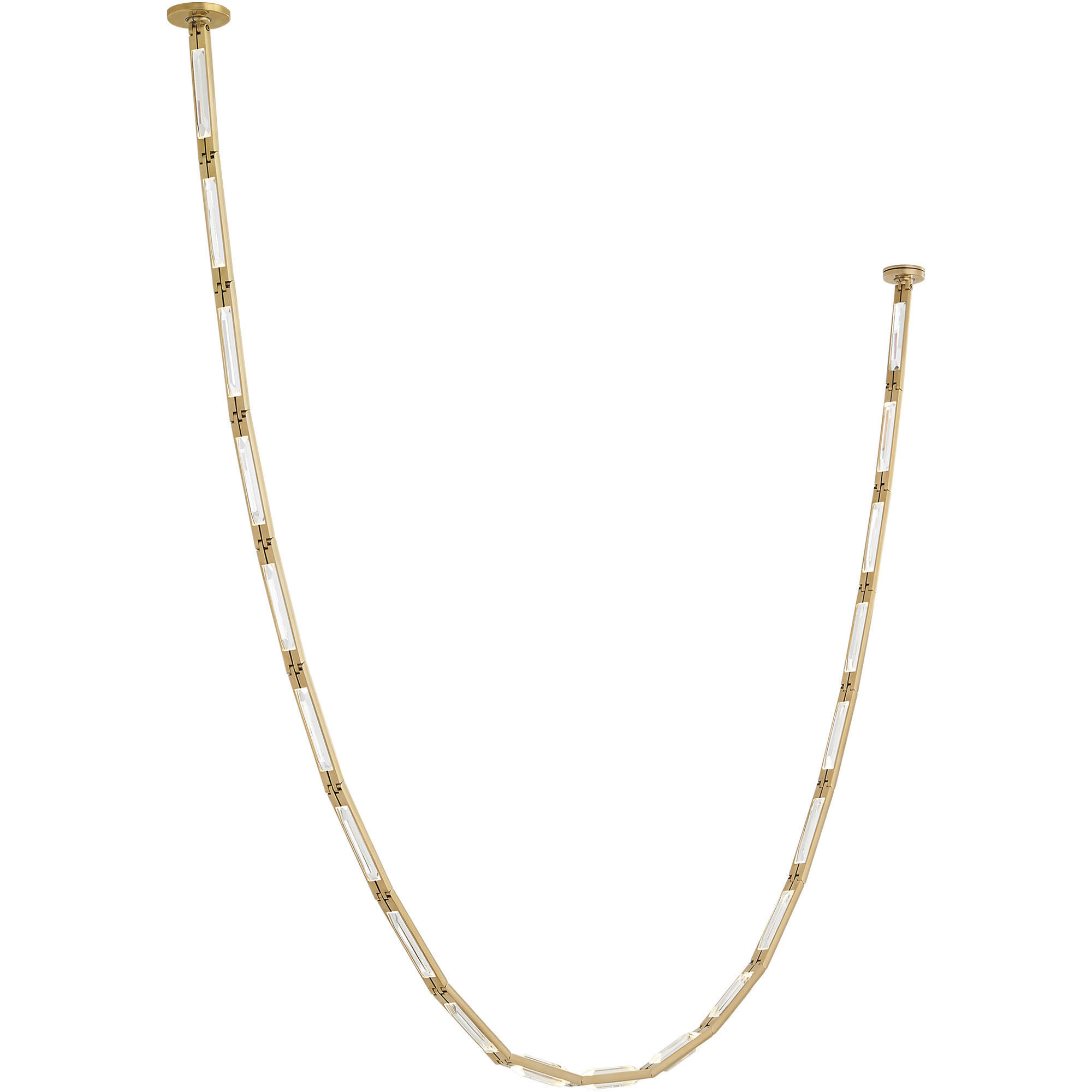 Sean Lavin Catena LED 0.8 inch Hand Rubbed Antique Brass Chandelier Ceiling Light in 3000K, Remote 277V