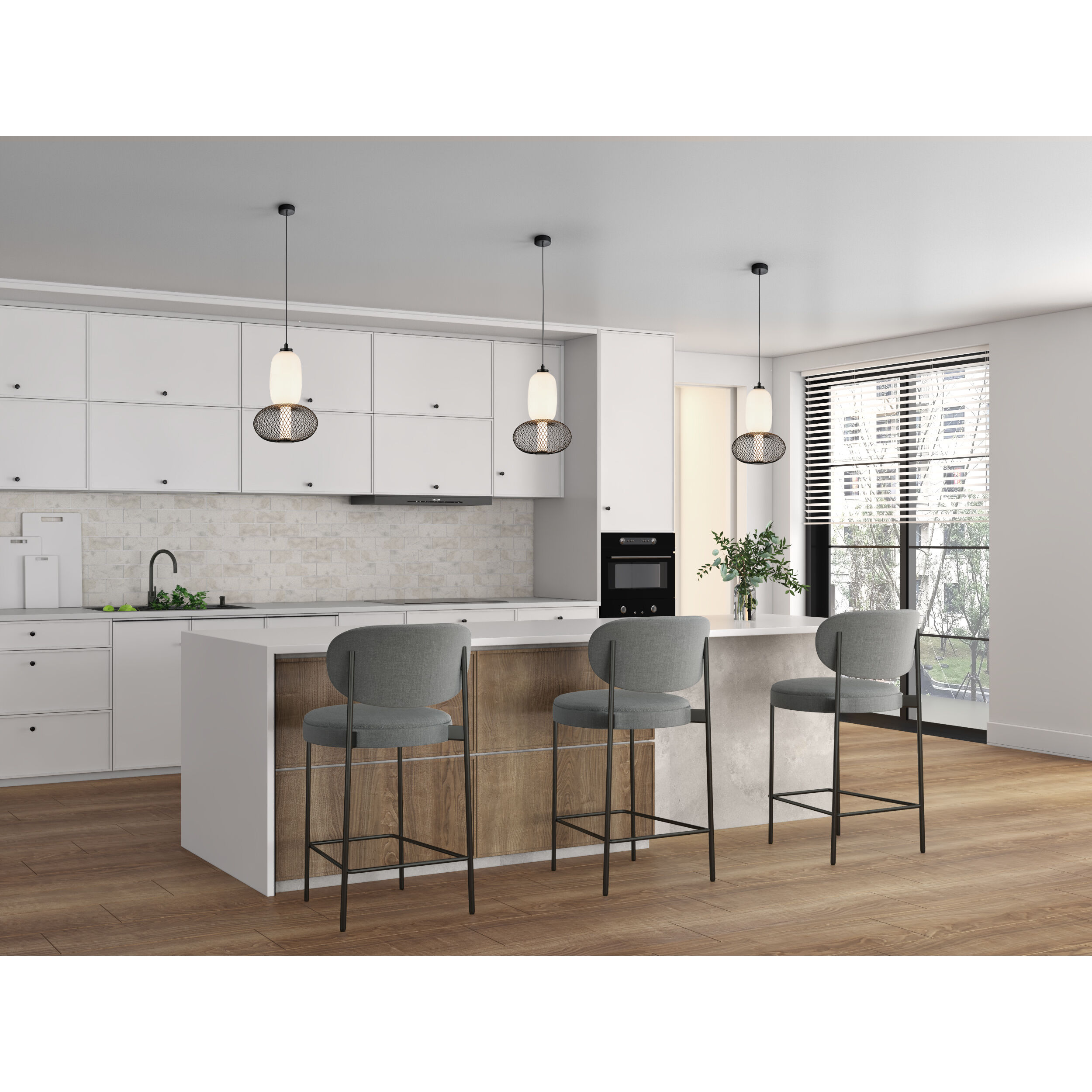 Ace LED 8.7 inch Black Pendant Ceiling Light