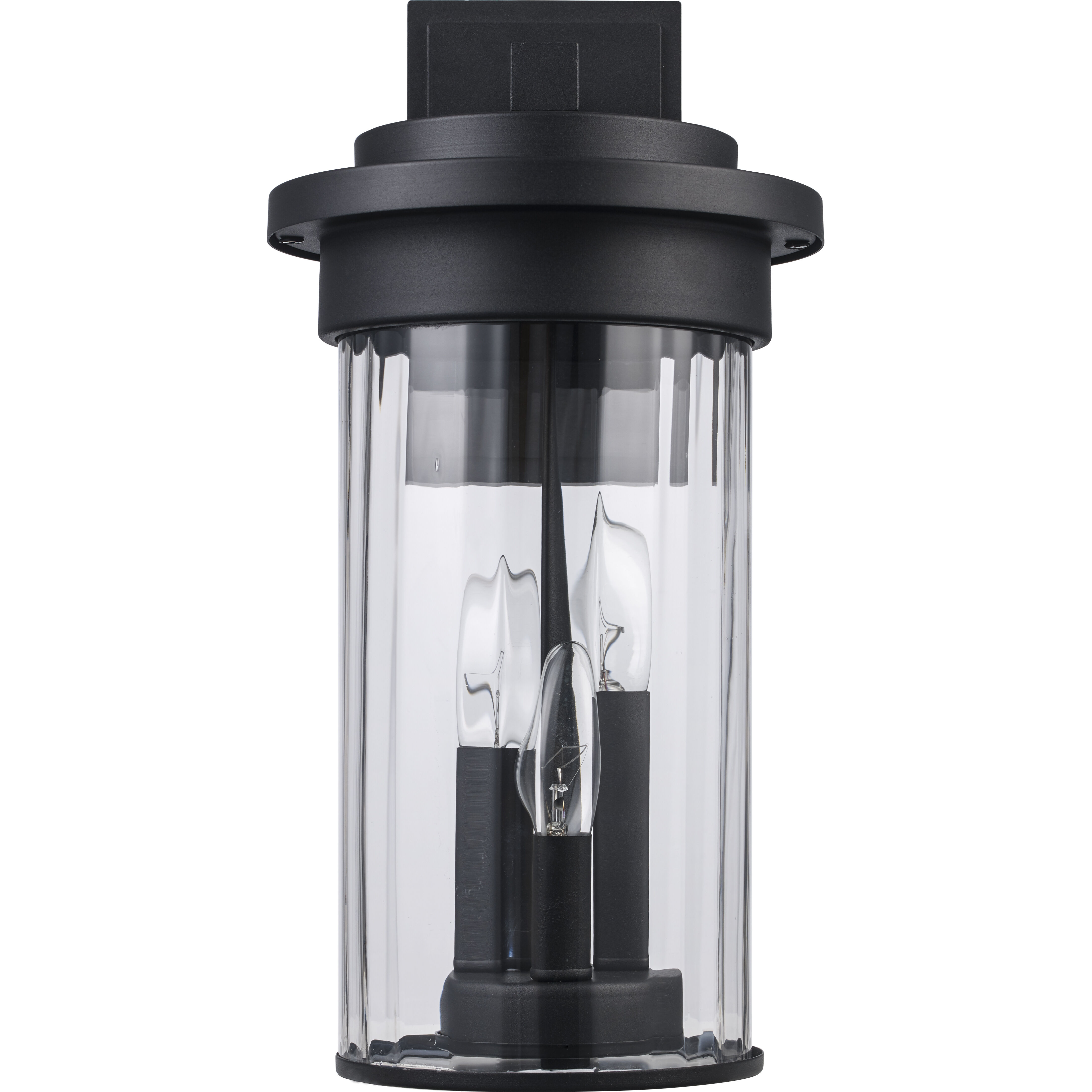 Carmel 3 Light 16 inch Black Outdoor Wall Sconce