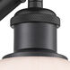 Ballston Eaton LED 6 inch Matte Black Sconce Wall Light in Matte White Glass