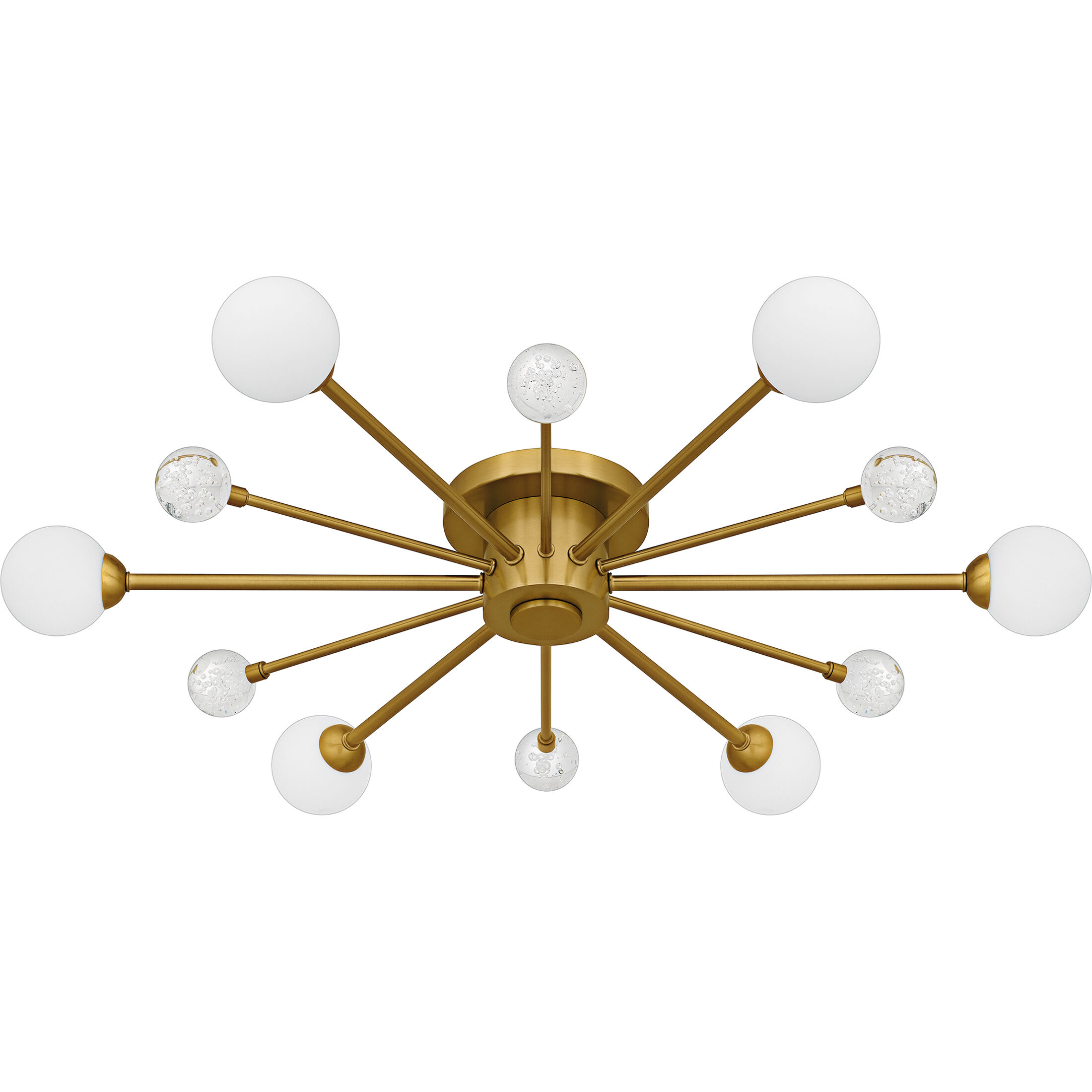 Combe 6 Light 30 inch Brushed Gold Semi-Flush Mount Ceiling Light, Extra Large