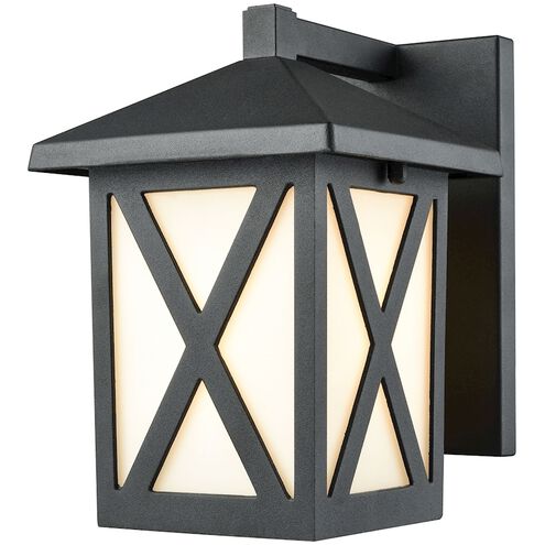 Lawton 1 Light 8 inch Matte Black Outdoor Sconce