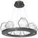 Gem LED 27.4 inch Graphite Chandelier Ceiling Light in Clear, 2700K LED, Ring