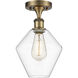 Ballston Cindyrella 1 Light 8 inch Brushed Brass Semi-Flush Mount Ceiling Light in Incandescent, Clear Glass
