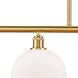 Ballston Athens 4 Light 48 inch Satin Gold Island Light Ceiling Light, Ballston