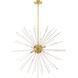 Utopia 8 Light 34 inch Satin Brass Pendant Chandelier Ceiling Light