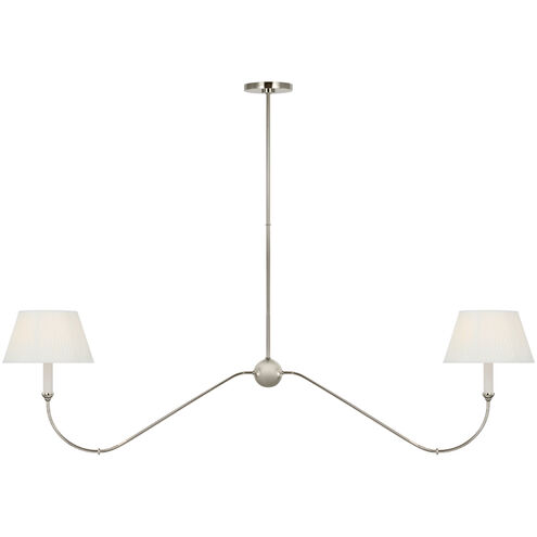 Amber Lewis Ingela LED 65 inch Polished Nickel Linear Chandelier Ceiling Light