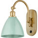 Ballston Plymouth Dome 1 Light 8 inch Brushed Satin Nickel Sconce Wall Light