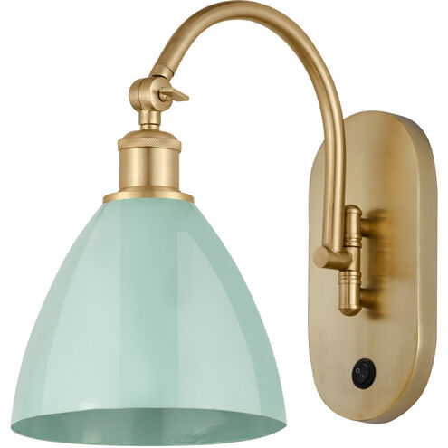 Ballston Plymouth Dome 1 Light 8 inch Brushed Satin Nickel Sconce Wall Light