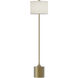 Alora Mood Issa 61.25 inch 60 watt Brushed Gold and Ivory Linen Floor Lamp Portable Light