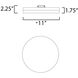 Illuminaire II LED 11 inch Polished Chrome Flush Mount Ceiling Light