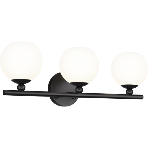 Neoma 3 Light 21.75 inch Matte Black Vanity Wall Light