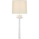 AERIN Beaumont 1 Light 7.5 inch Matte White Tail Sconce Wall Light, Medium