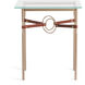 Equus 25.1 X 22 inch Soft Gold and Soft Gold Side Table in Leather British Brown