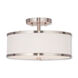 Park Ridge 2 Light 13 inch Brushed Nickel Semi-Flush Mount Ceiling Light