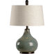 MarketPlace 25 inch 100 watt Moss Green Glaze Table Lamp Portable Light