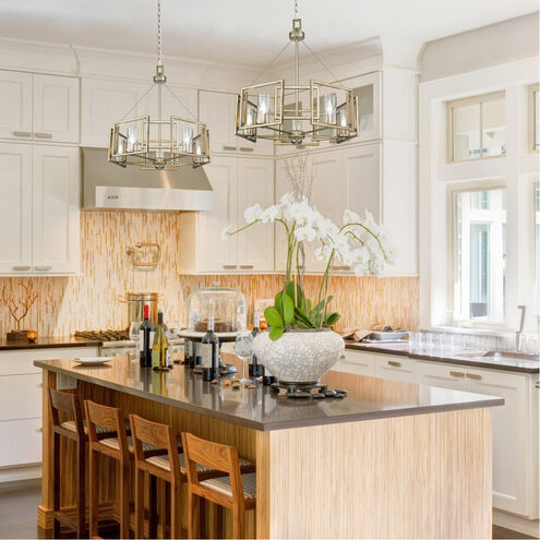 Marco 5 Light 25 inch White Gold Chandelier Ceiling Light