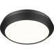 Quasars LED 16 inch Matte Black Flush Mount Ceiling Light