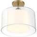 Seville 1 Light 12.75 inch Legacy Brass Convertible Pendant/Semi-Flush Mount Ceiling Light