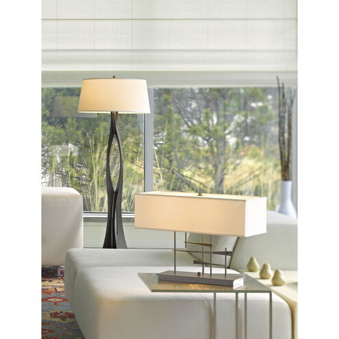 Moreau 62.6 inch 150 watt Dark Smoke Floor Lamp Portable Light in Flax