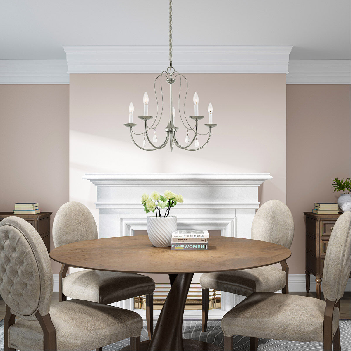 Mirabella 5 Light 24 inch Polished Chrome Chandelier Ceiling Light