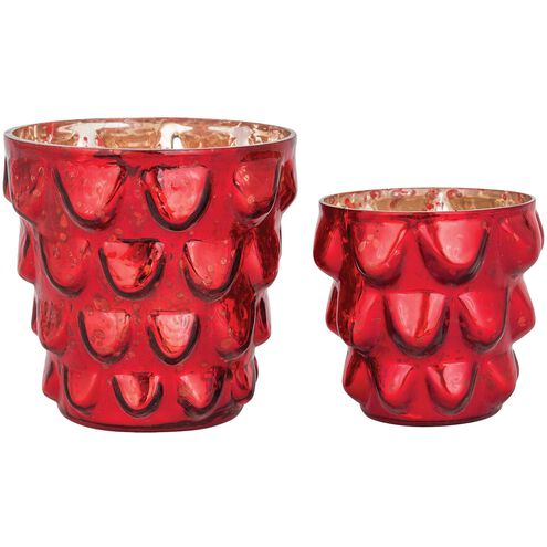 Pinehurst Red Holiday Candleholder, Votive
