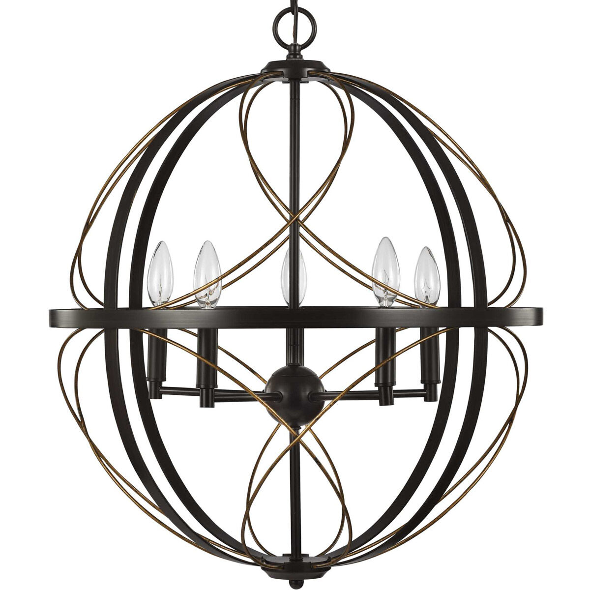 Brandywine 5 Light 22 inch Antique Bronze Pendant Ceiling Light