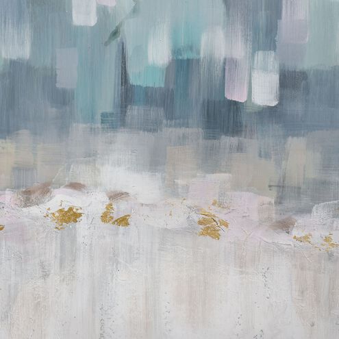 Remembrance Light Blue with Cream and Silver Framed Wall Art