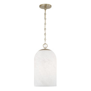 Cleo 1 Light 9 inch Matte Brass Pendant Ceiling Light